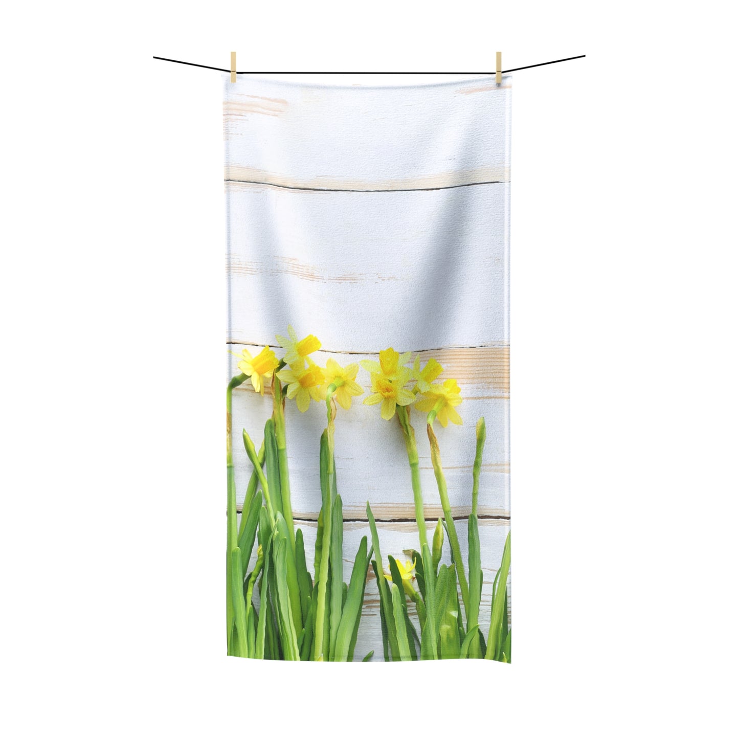 Yellow Flowers Polycotton Towel