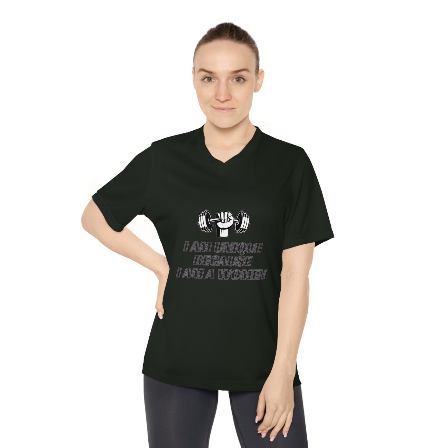 I am Unique Women's Performance V-Neck T-Shirt