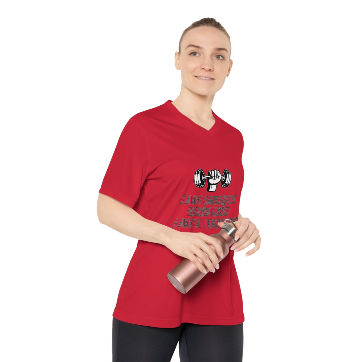 I am Unique Women's Performance V-Neck T-Shirt