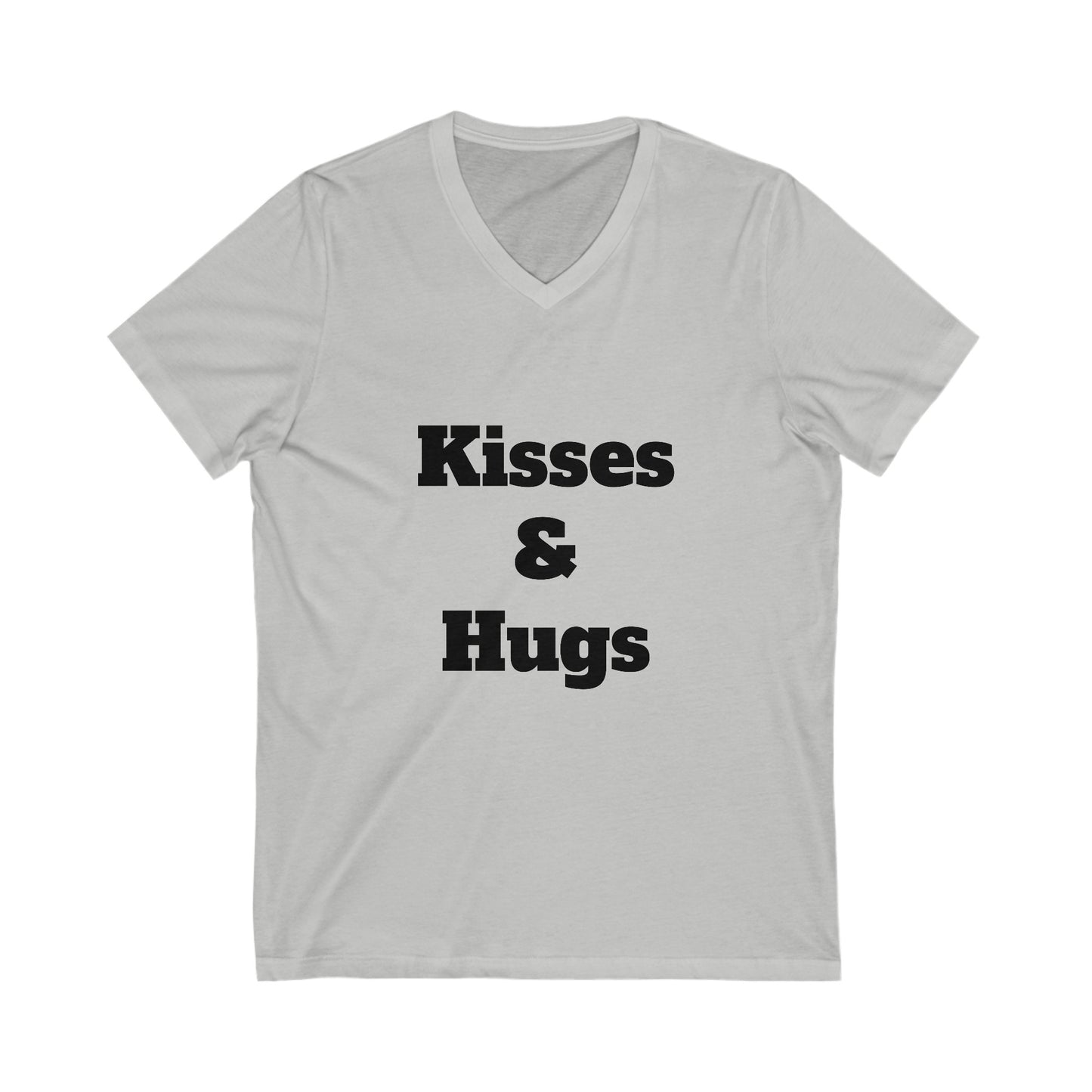 Kisses and Hugs Unisex Jersey Short Sleeve V-Neck Tee