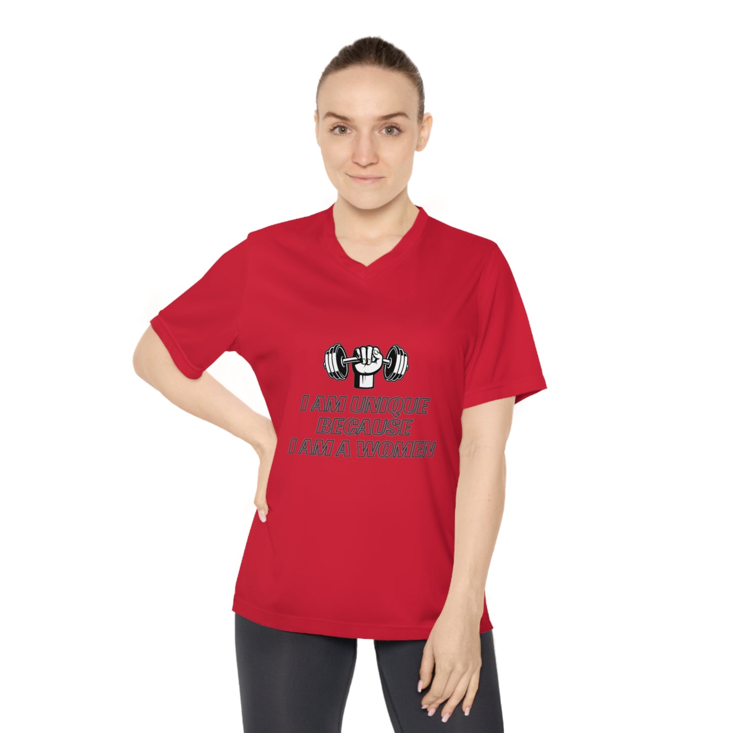 I am Unique Women's Performance V-Neck T-Shirt