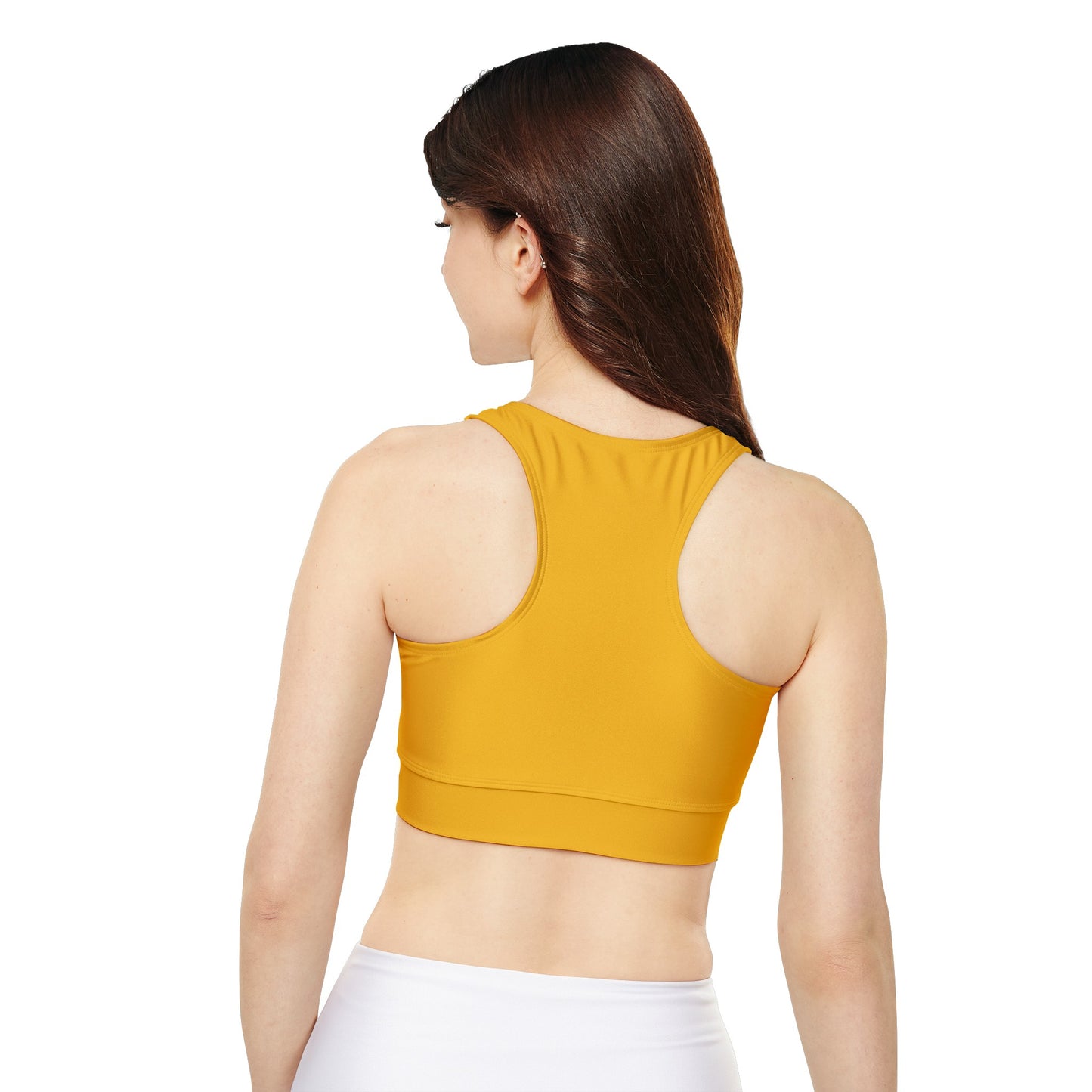 Drop it like a Squat, Fully Lined, Padded Sports Bra (AOP)
