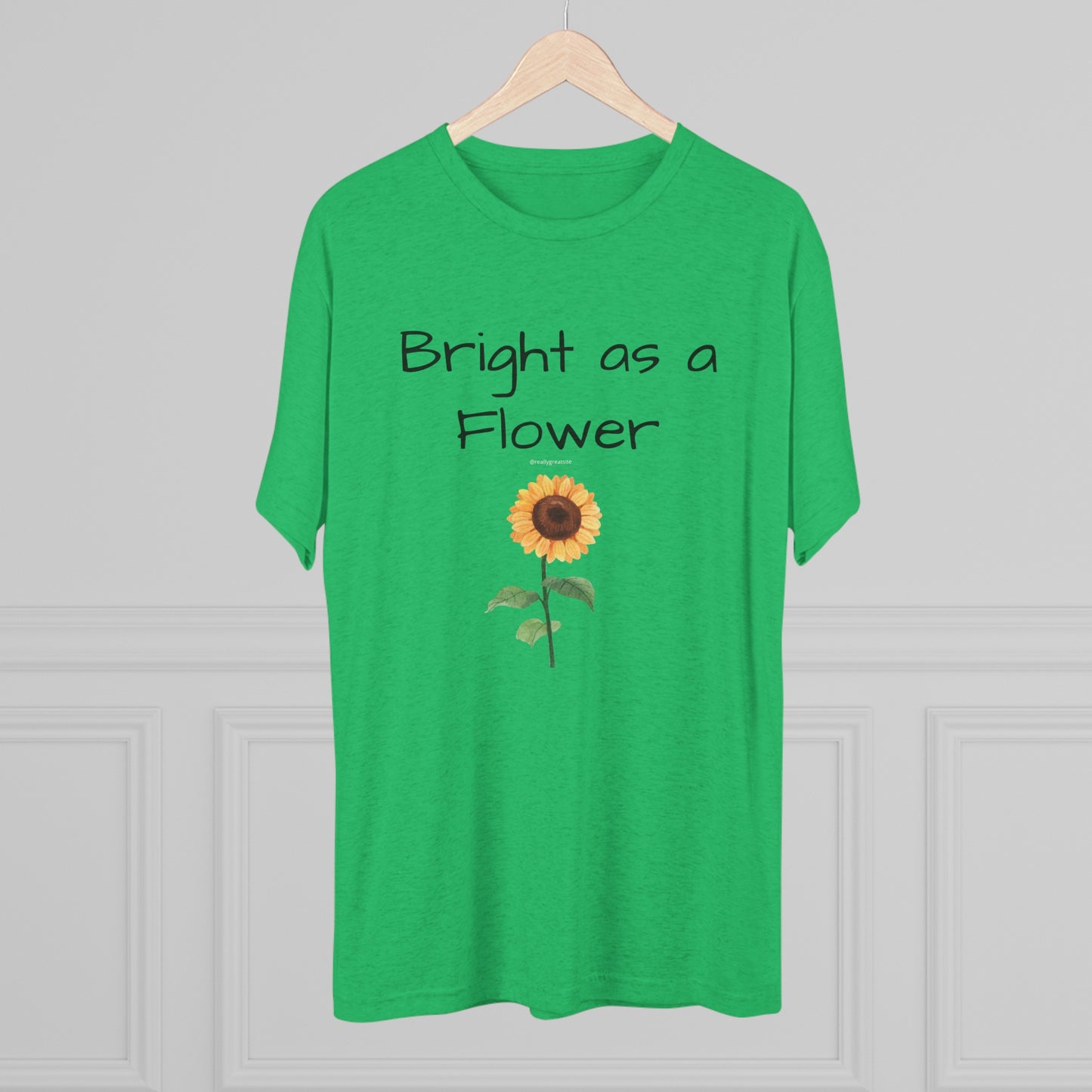 Bright as Flower Sunflower Unisex Tri-Blend Crew Tee
