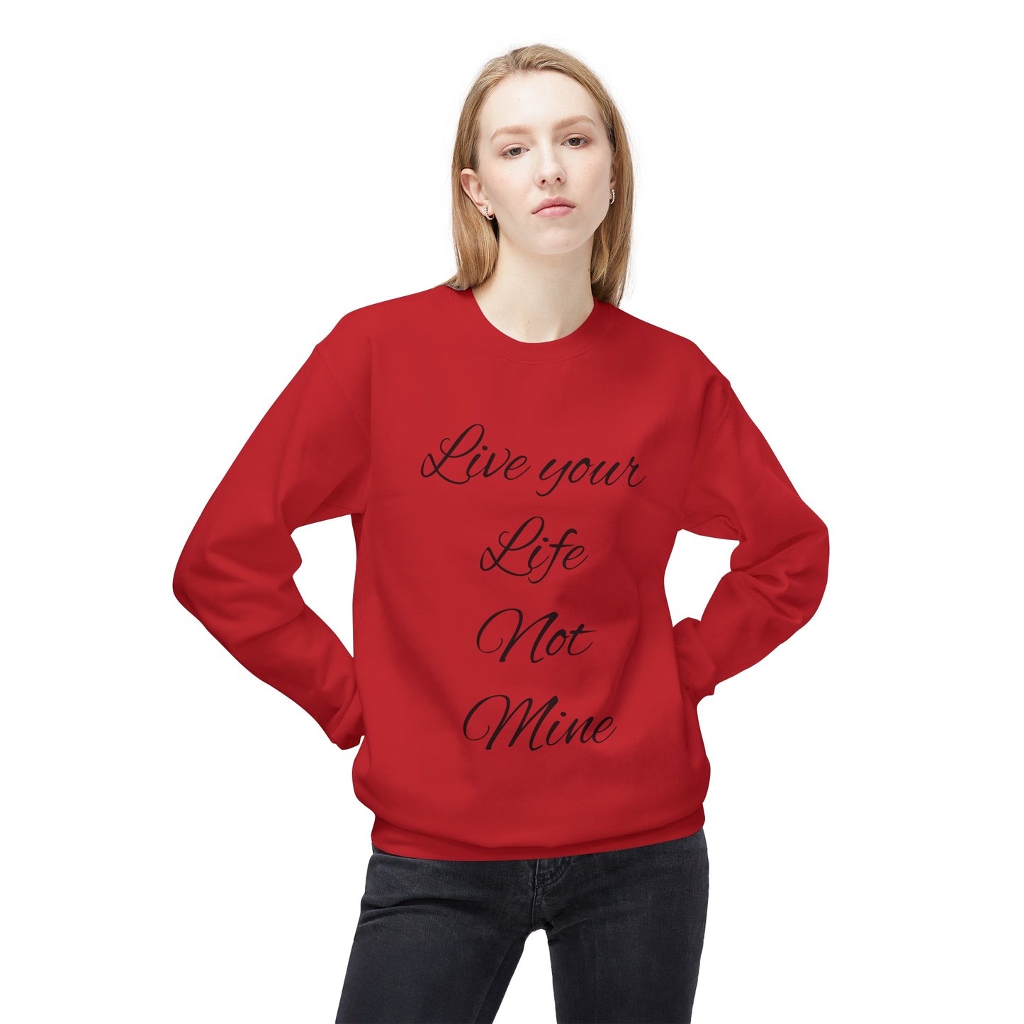 Live Your Life Unisex Midweight Softstyle Fleece Crewneck Sweatshirt