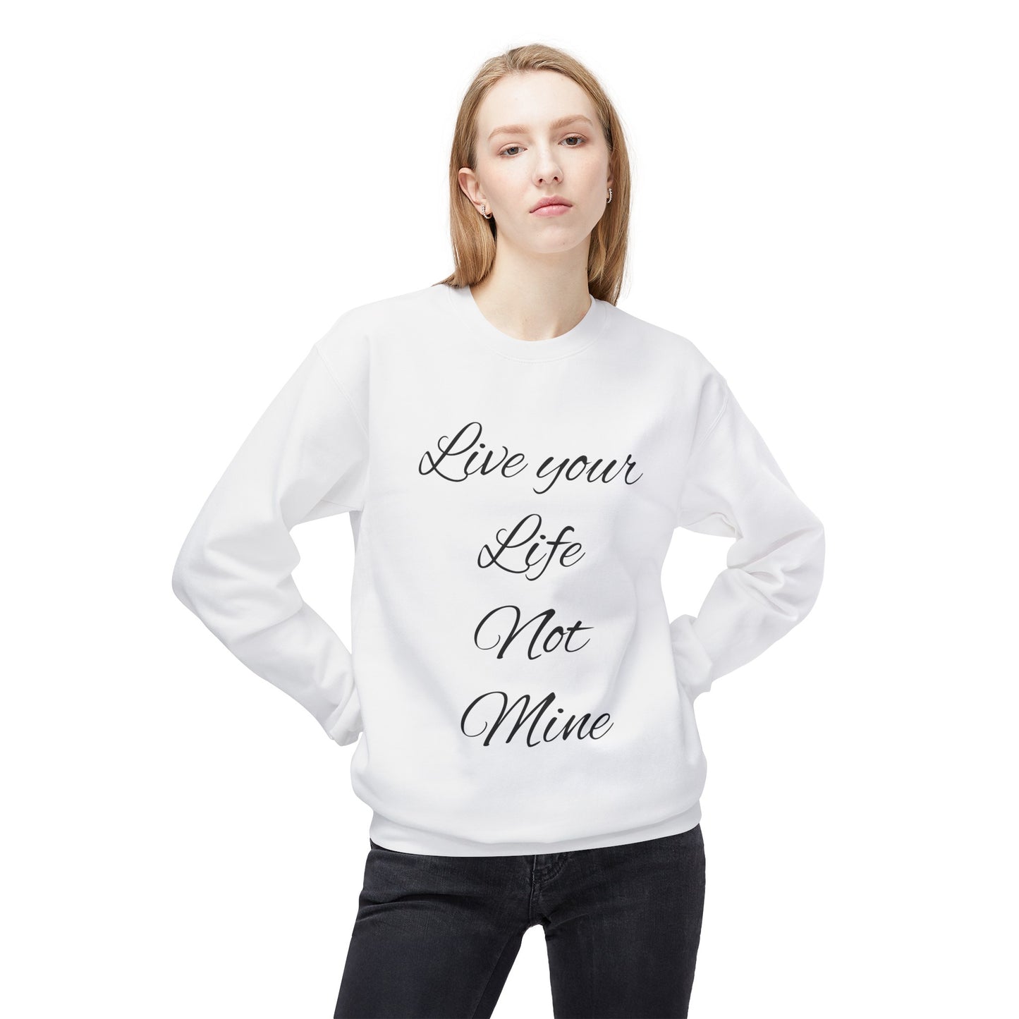 Live Your Life Unisex Midweight Softstyle Fleece Crewneck Sweatshirt