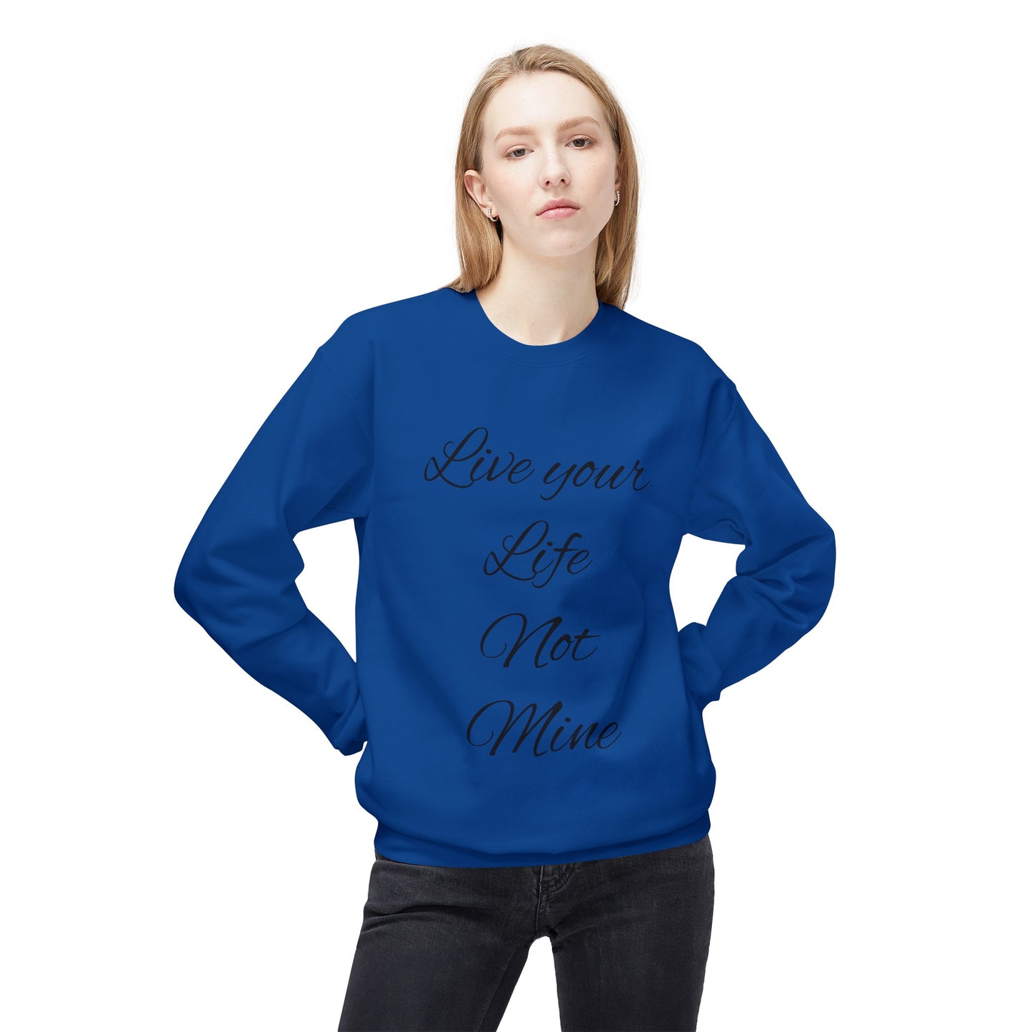 Live Your Life Unisex Midweight Softstyle Fleece Crewneck Sweatshirt