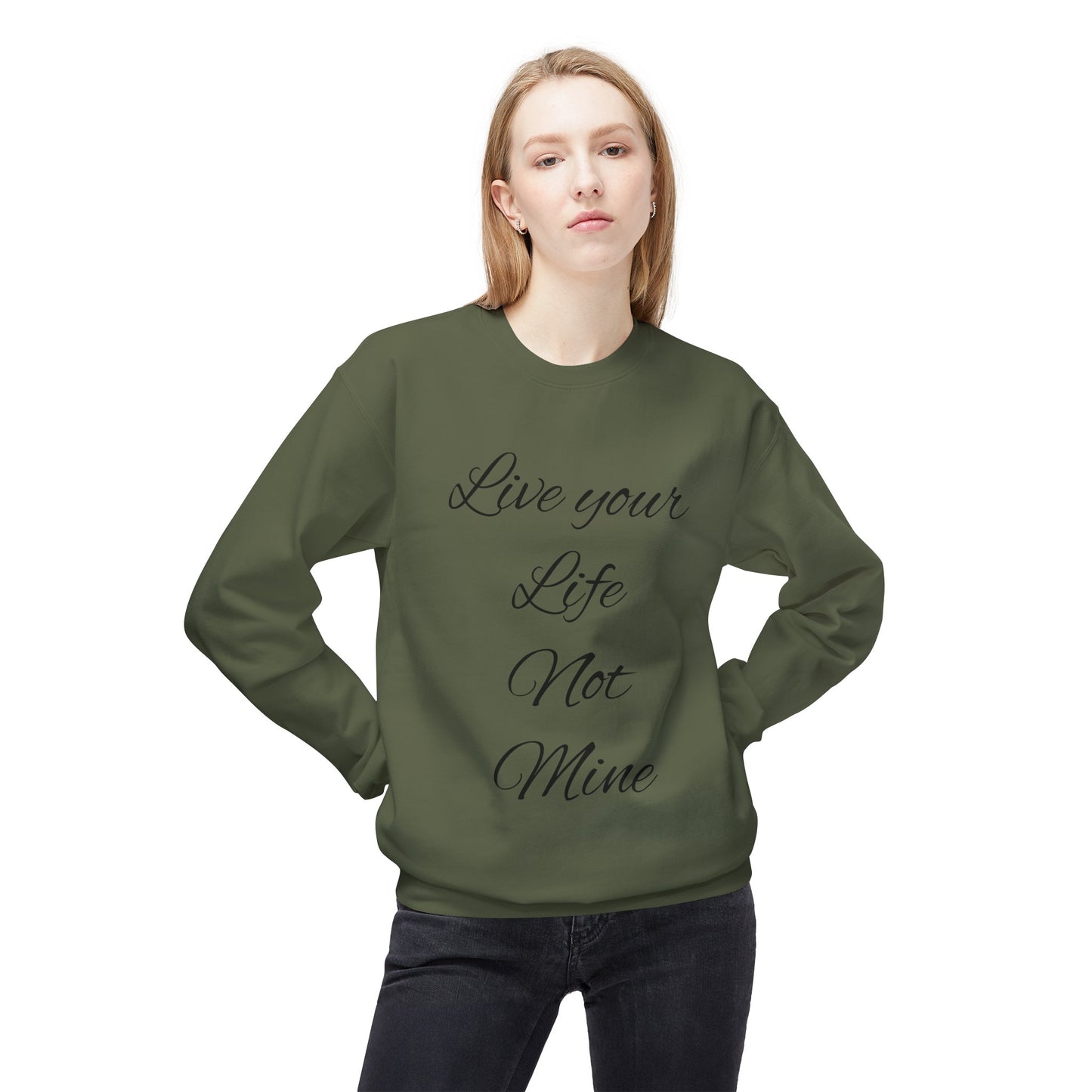 Live Your Life Unisex Midweight Softstyle Fleece Crewneck Sweatshirt