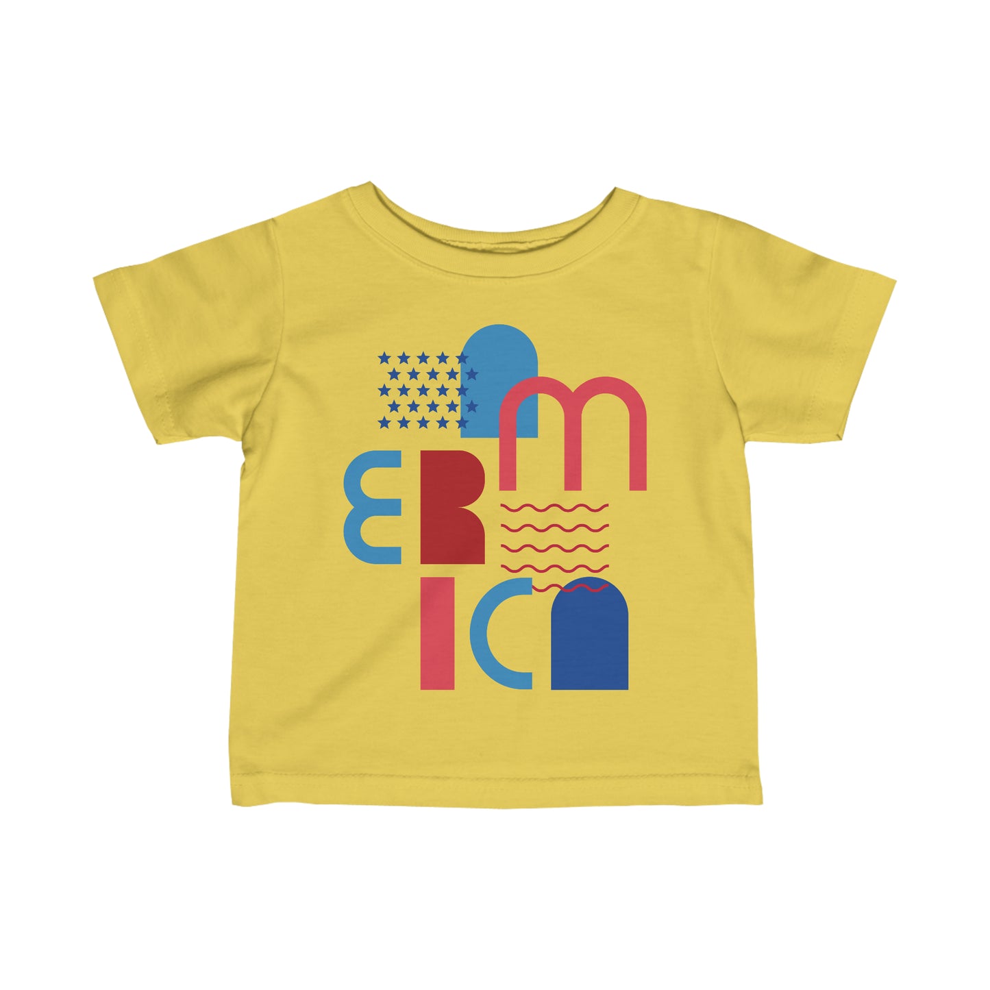 Infant Fine American 4th of July Jersey Tee