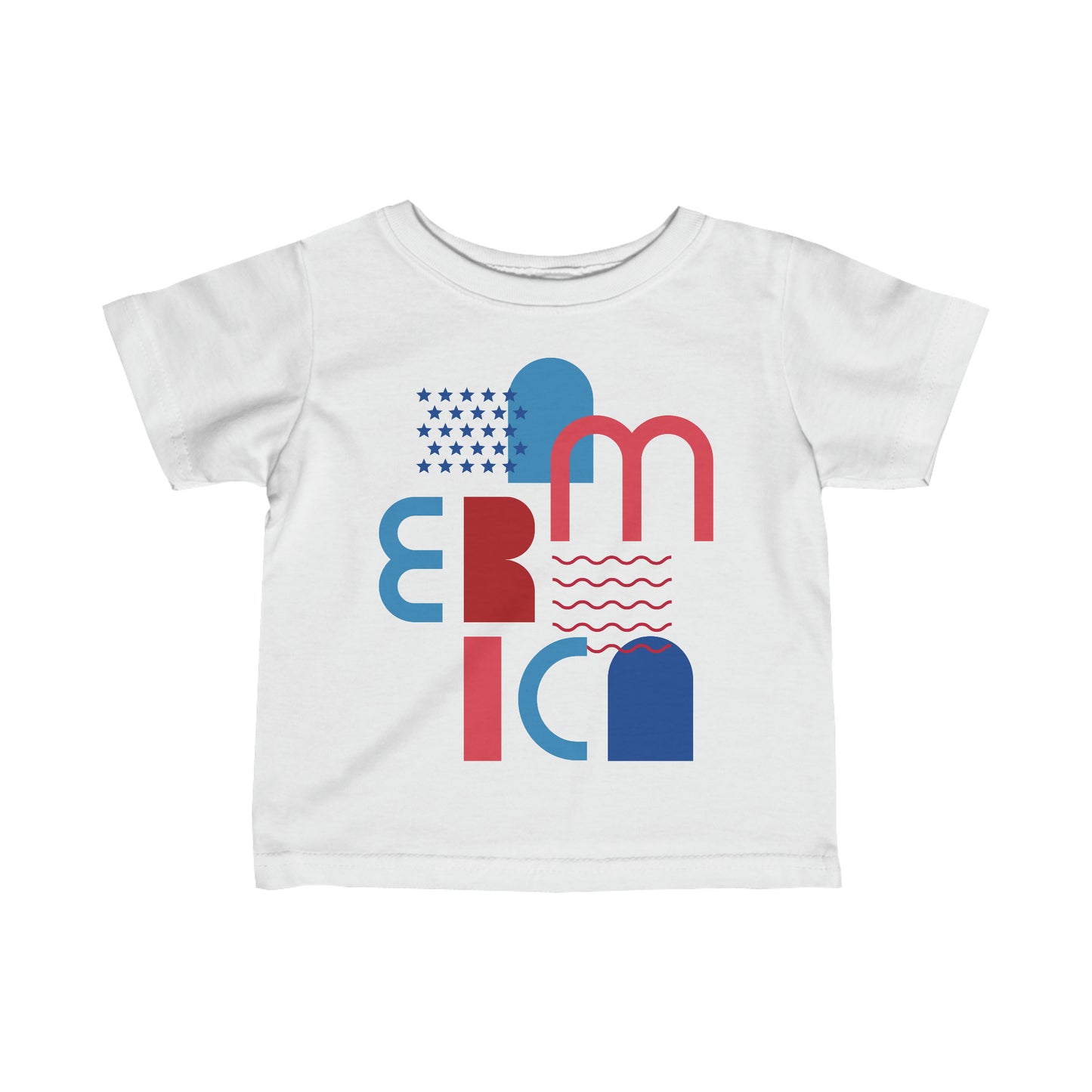 Infant Fine American 4th of July Jersey Tee
