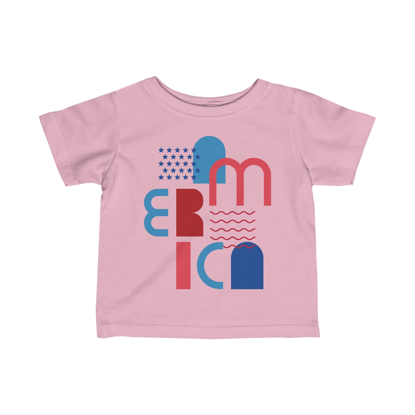 Infant Fine American 4th of July Jersey Tee