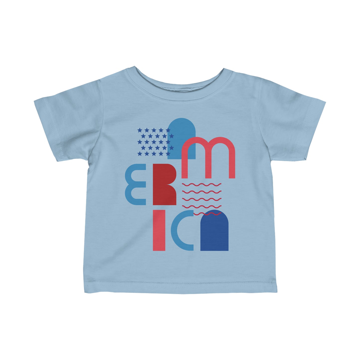 Infant Fine American 4th of July Jersey Tee