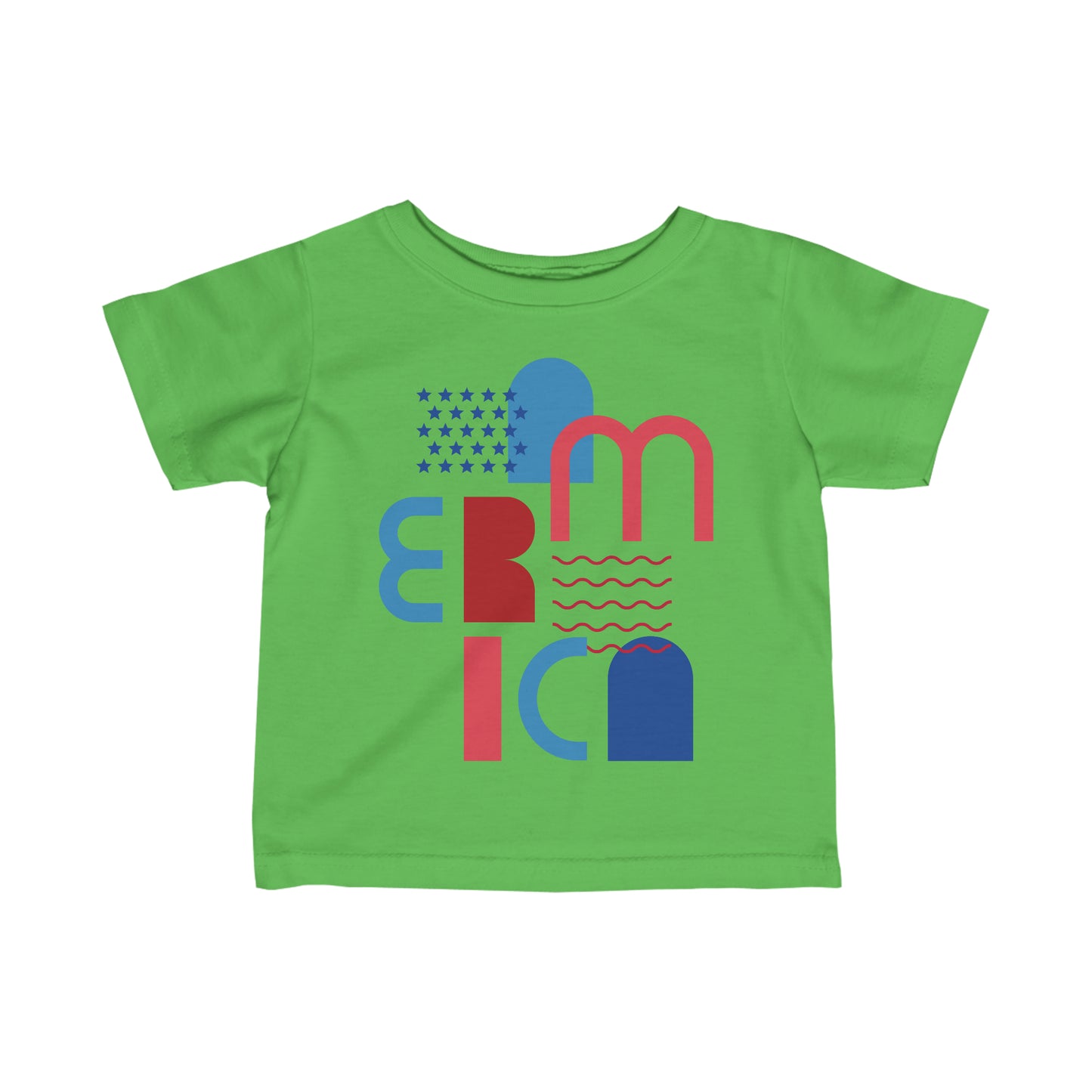 Infant Fine American 4th of July Jersey Tee