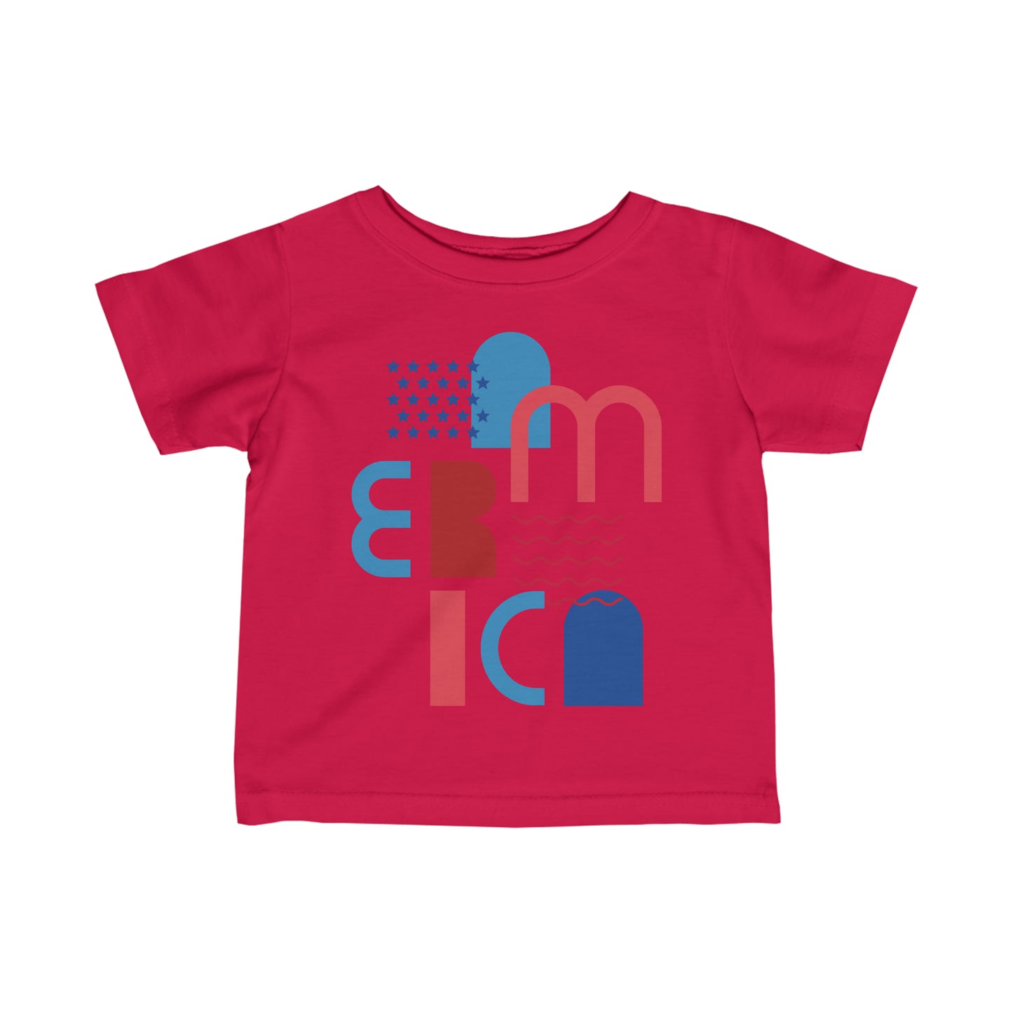 Infant Fine American 4th of July Jersey Tee