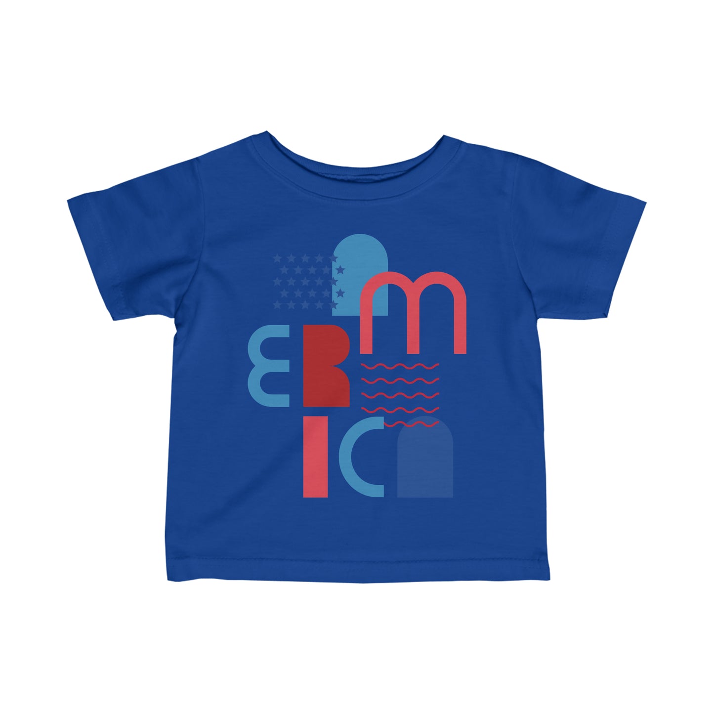 Infant Fine American 4th of July Jersey Tee