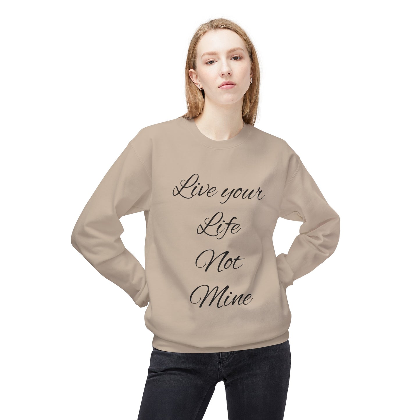 Live Your Life Unisex Midweight Softstyle Fleece Crewneck Sweatshirt