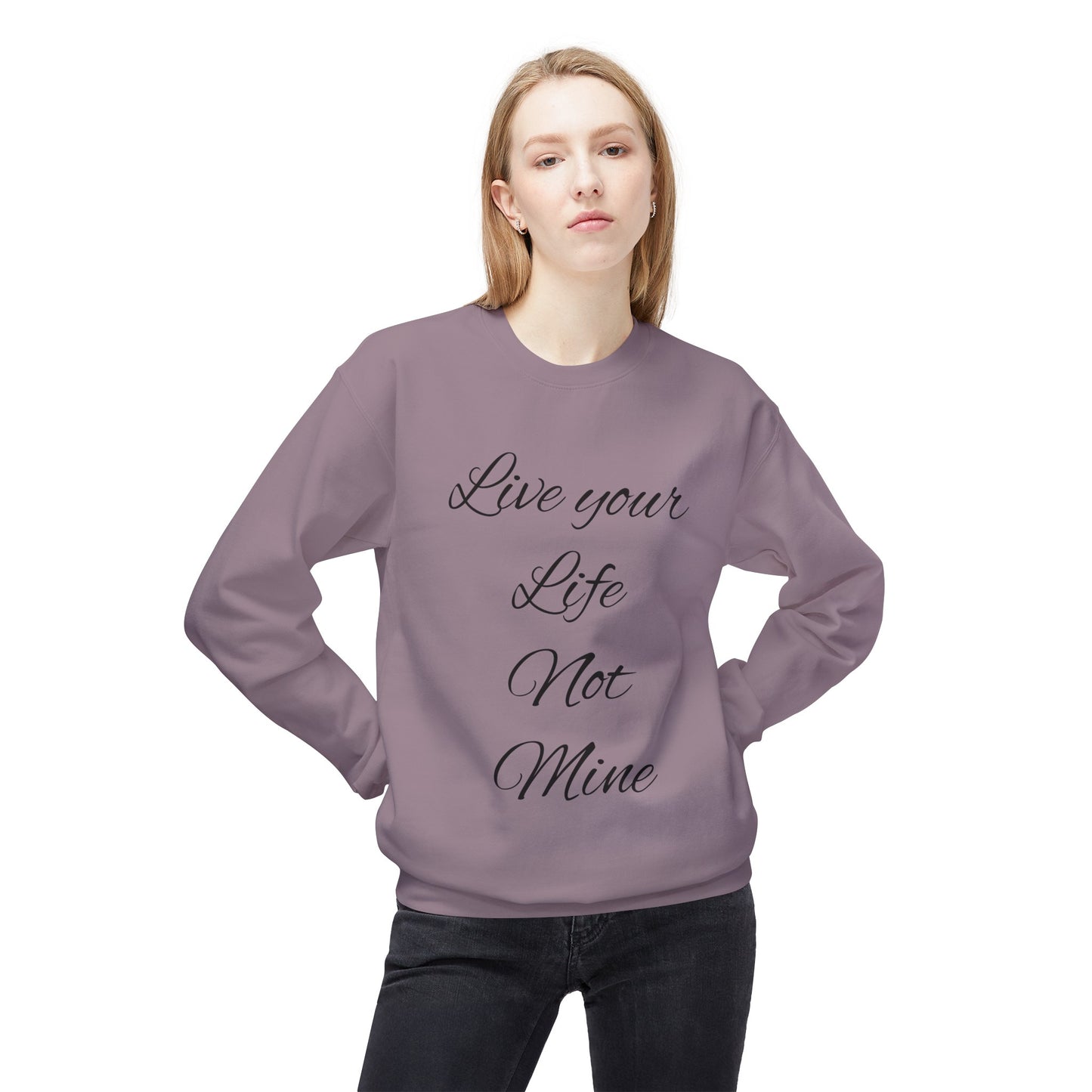 Live Your Life Unisex Midweight Softstyle Fleece Crewneck Sweatshirt
