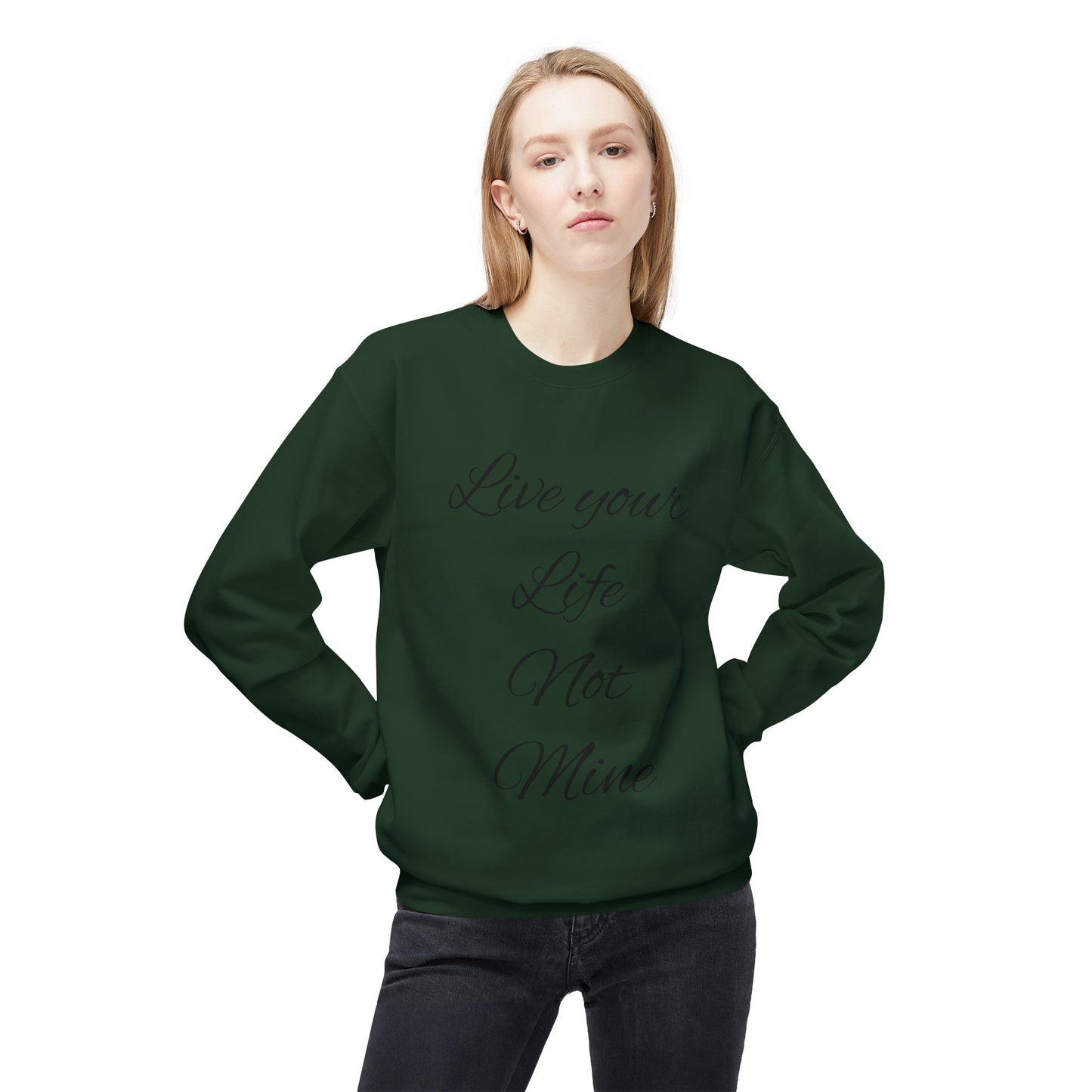 Live Your Life Unisex Midweight Softstyle Fleece Crewneck Sweatshirt