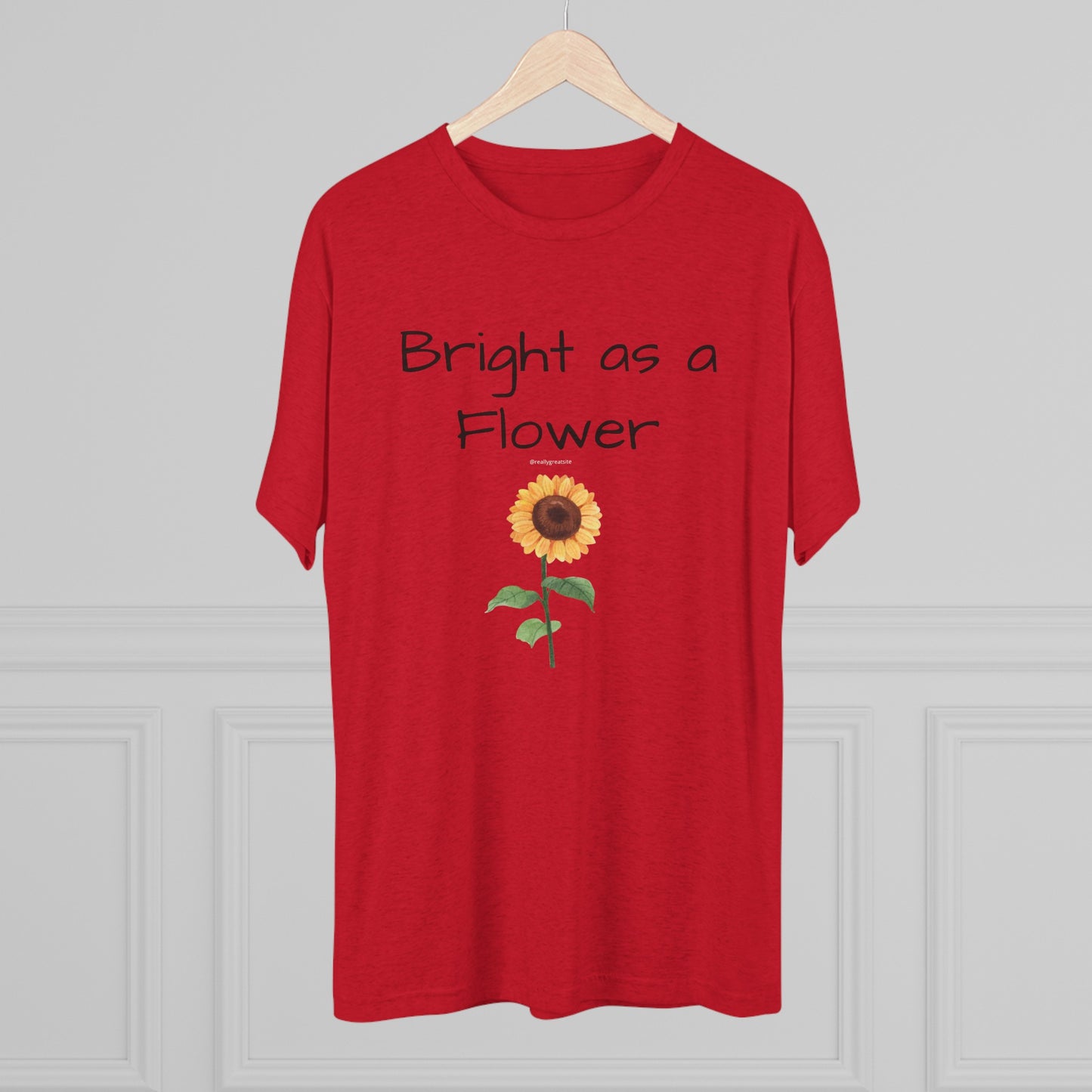Bright as Flower Sunflower Unisex Tri-Blend Crew Tee
