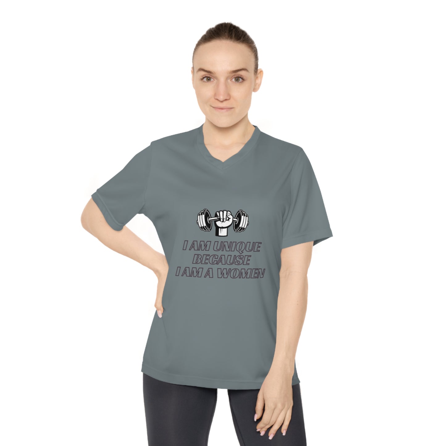 I am Unique Women's Performance V-Neck T-Shirt