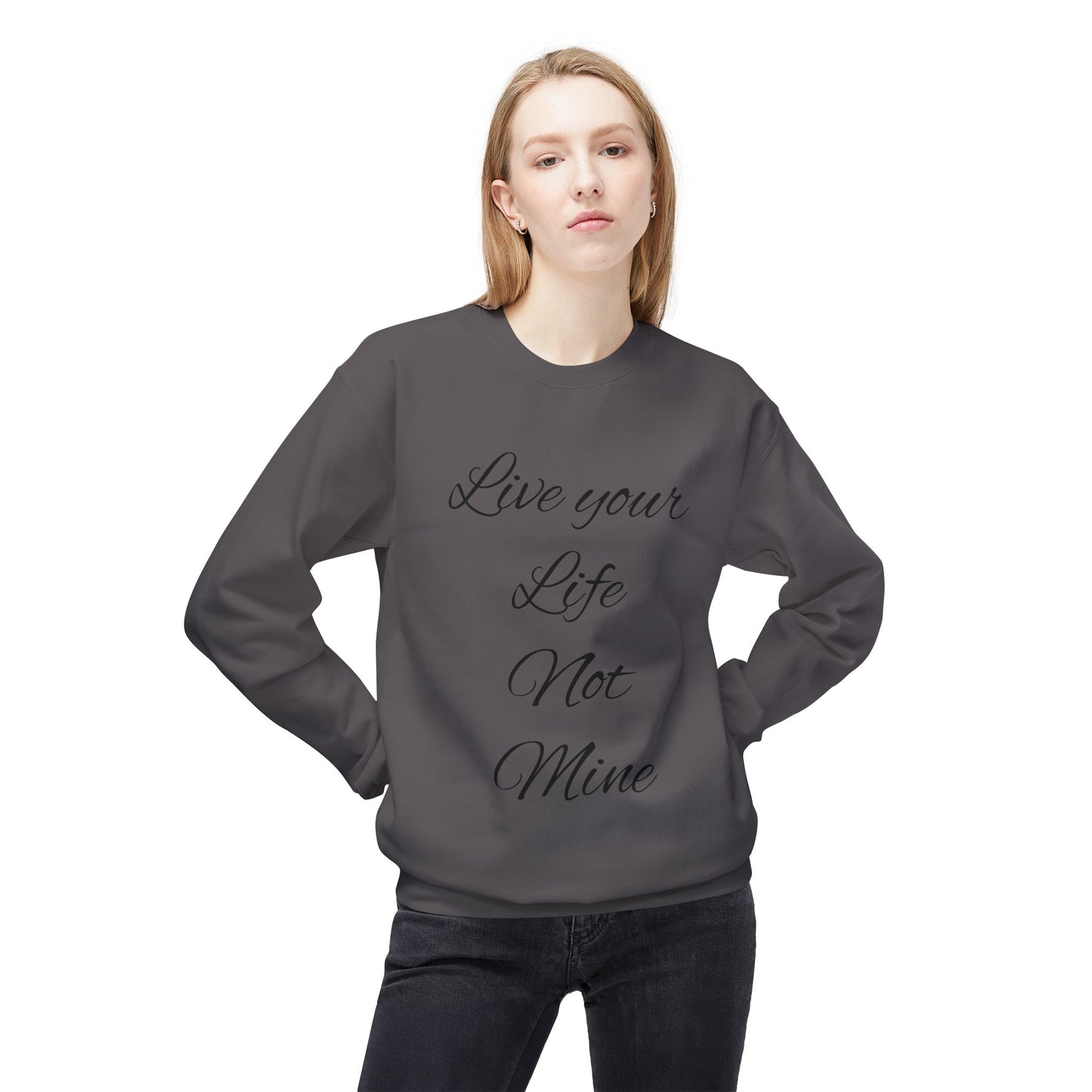 Live Your Life Unisex Midweight Softstyle Fleece Crewneck Sweatshirt